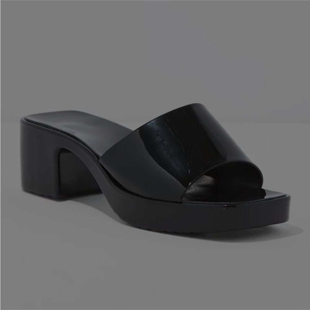 American eagle black jelly platform sandal womens 7